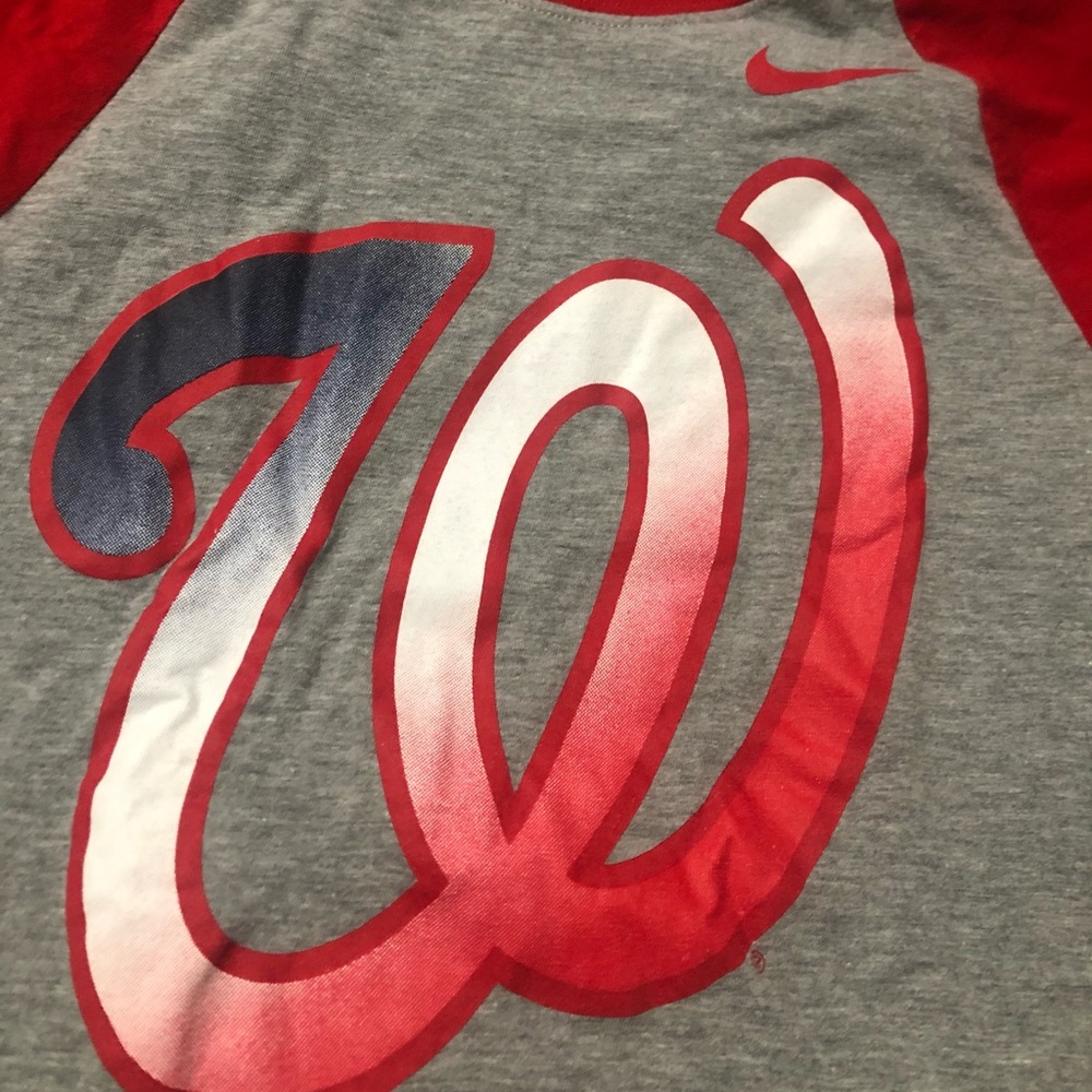 Nike Washington Nationals baseball 3/4 shirt